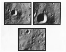 Last three views of the lunar surface taken before the impact on the Moon, Ranger 9, March 1965