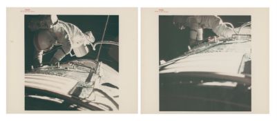 Diptych: the last EVA of the Apollo programme, deep space EVA, Apollo 17, December 1972