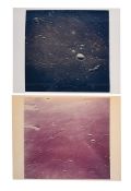 Diptych: views of the immediate area of the future Apollo 11 landing site, Apollo 10, May 1969