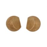 A pair of Italian gold coloured ear clips