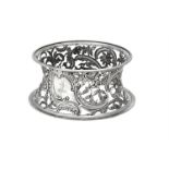 A late Victorian Irish silver dish or potato ring by Goldsmiths & Silversmiths Co.