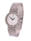 Beuche-Girod, Lady's 18 carat white gold and diamond bracelet watch