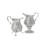 A George III silver baluster cream jug