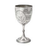 A Victorian silver pedestal cup by Elkington & Co.