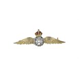 A mid 20th century RAF diamond brooch