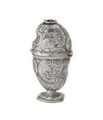 An 18th century silver coloured sacrament box