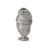 An 18th century silver coloured sacrament box