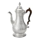 An early George III silver baluster coffee pot by Thomas Whipham & Charles Wright