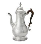 An early George III silver baluster coffee pot by Thomas Whipham & Charles Wright