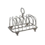 A George III silver six division toast rack by William Burwash & Richard Sibley