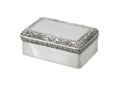 A George IV silver rectangular snuff box by Mary Ann & Charles Reilly