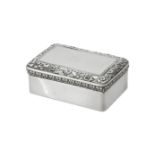 A George IV silver rectangular snuff box by Mary Ann & Charles Reilly