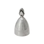 A Danish silver coloured bell by Georg Jensen