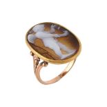 A Victorian hardstone cameo ring