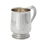 A silver baluster mug by F. C. Richards