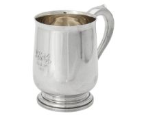 A silver baluster mug by F. C. Richards