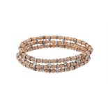 A two colour diamond bracelet