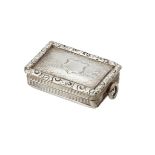 A Victorian silver rectangular vinaigrette