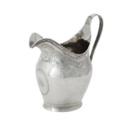 A George III silver oviform cream jug by Peter, Ann and William Bateman