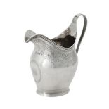 A George III silver oviform cream jug by Peter, Ann and William Bateman