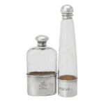 A Victorian silver mounted tapering spirit flask by Drew & Sons