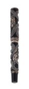 Parker, Snake, a limited edition black acrylic and silver mounted fountain pen