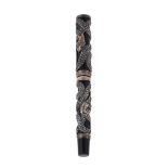 Parker, Snake, a limited edition black acrylic and silver mounted fountain pen