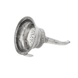 A George III Irish silver wine funnel by Robert Breading