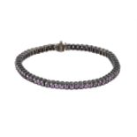 A pink sapphire line bracelet