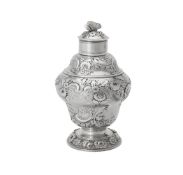 A George II silver bluster pot