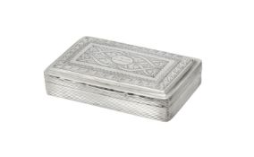 A George IV silver rectangular snuff box by Clark & Smith