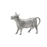 A Dutch silver cow creamer