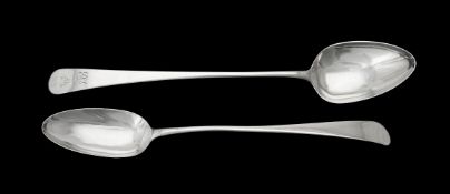 A George III silver Old English pattern serving spoon by William Eley & William Fearn