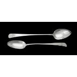 A George III silver Old English pattern serving spoon by William Eley & William Fearn