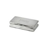 A Victorian silver rectangular snuff box