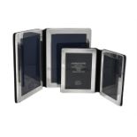 Two silver mounted folding double photo frames by Kitney & Co.