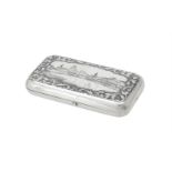 A Russian silver and niello oblong box