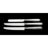 Twenty silver handled table knives by Boodle and Dunthorne