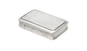 A George IV silver plain oblong snuff box by Thomas Shaw