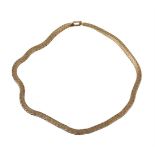 A 1960s flattened chevron link necklace