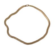 A 1960s flattened chevron link necklace