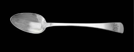 A George IV silver Old English pattern serving spoon by Jonathan Hayne