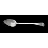 A George IV silver Old English pattern serving spoon by Jonathan Hayne