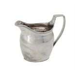 A George III silver oval cream jug by Robert, David and Samuel Hennell