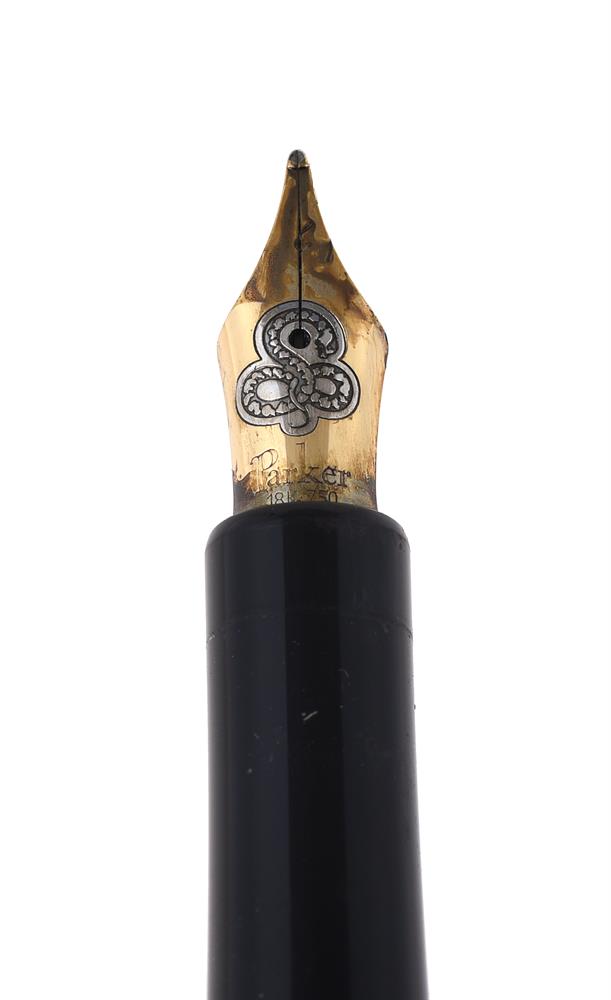 Parker, Snake, a limited edition black acrylic and silver mounted fountain pen - Image 2 of 2