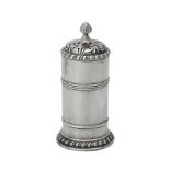 A Victorian silver cylindrical castor by Martin Hall & Co.