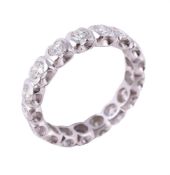 A diamond eternity ring