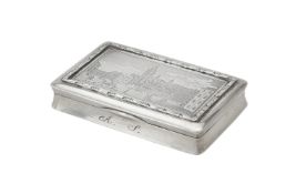 A Hungarian silver oblong snuff box