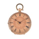 Unsigned, Gold coloured pocket watch