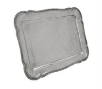 A German silver shaped rectangular tray by W. Lameyer & Sohn